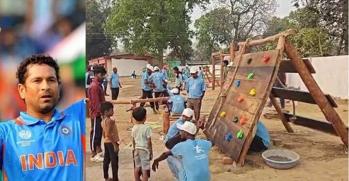 नक्सलगढ़ के 50 गांवों में खेल मैदान बनवा रहे क्रिकेट के भगवान सचिन तेंदुलकर