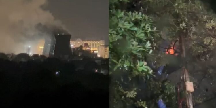 बेबीलॉन टावर में भीषण आग, दमकल ने पाया काबू