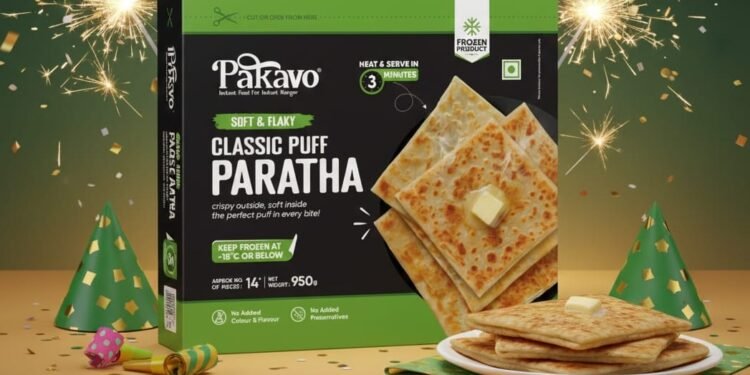 Pakavo ने लॉन्च किया ‘Classic Puff Paratha’, 3 मिनट में तैयार प्रीमियम फ्रोज़न पराठा